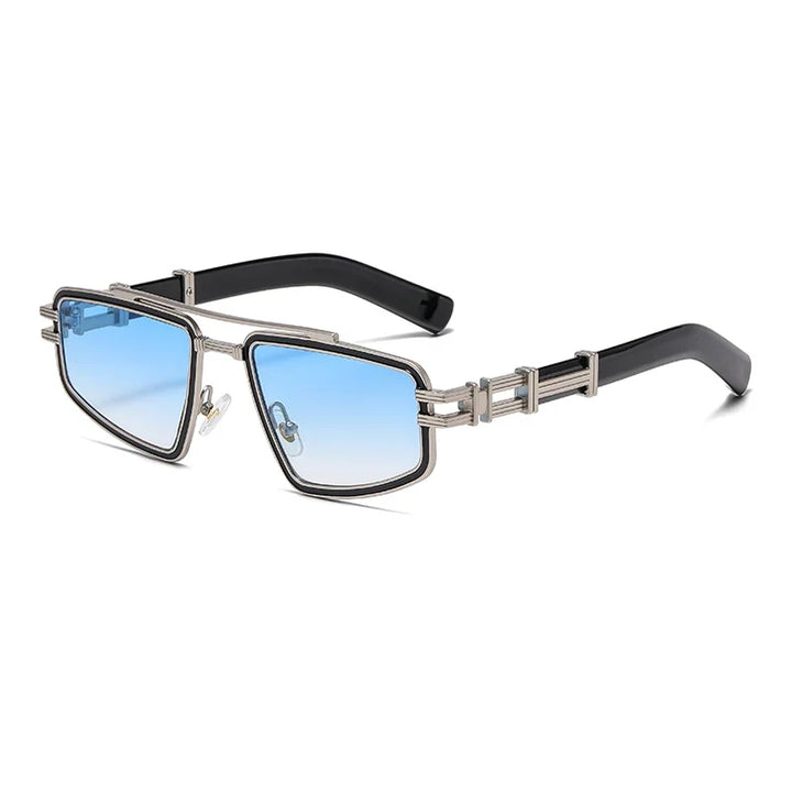 Modern geometric unisex sunglasses, essential fashion accessory with comprehensive UV protection.