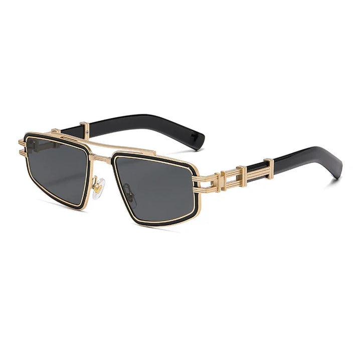Unisex sunglasses with a distinctive bold geometric frame and crucial UV eye protection.