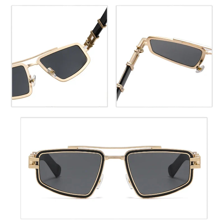 Sleek geometric design unisex sunglasses with crucial UV protection for eye health.