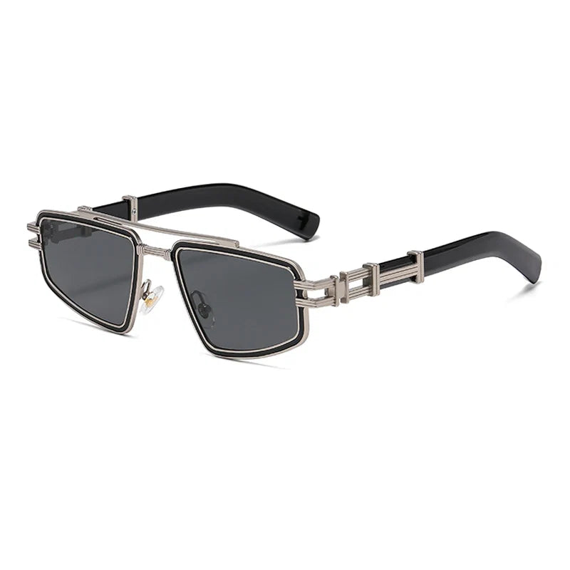 Contemporary unisex sunglasses: bold geometric frames & premium UV eye protection.