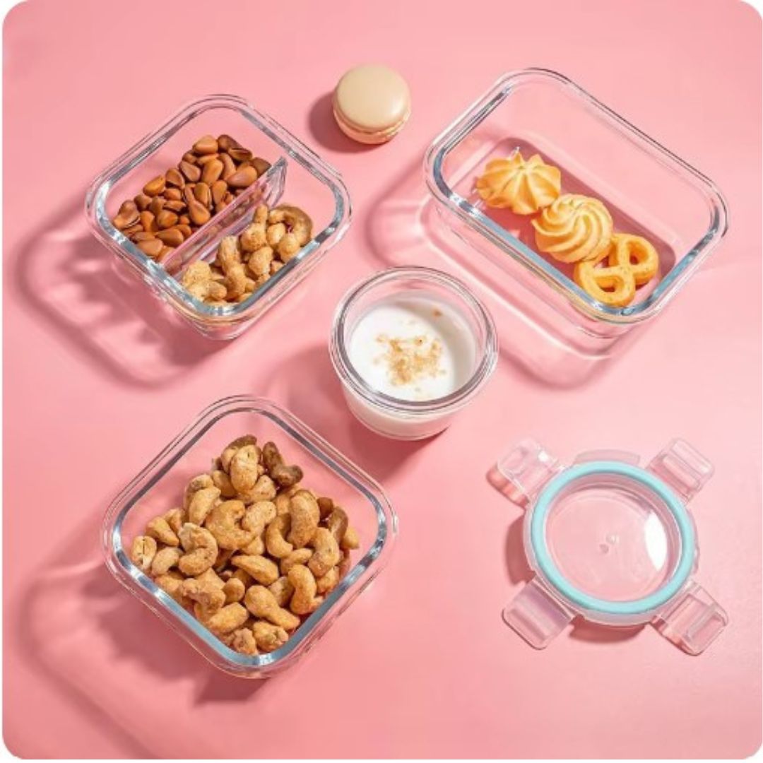 Versatile borosilicate glass food storage. Perfect for meal prep, oven baking, freezer storage. Airtight & BPA-free.