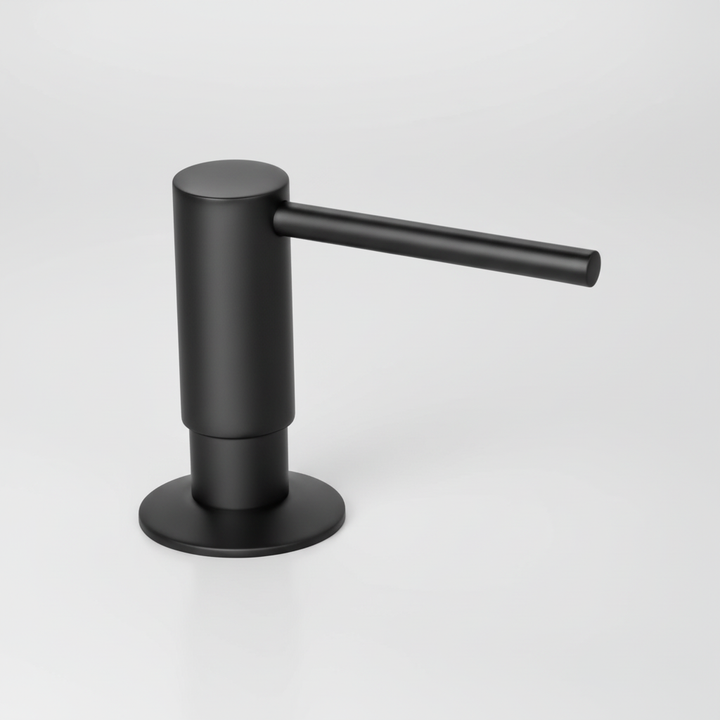 Stylish BrassEase built-in soap dispenser in a kitchen, ideal for liquid hand or dish soap.