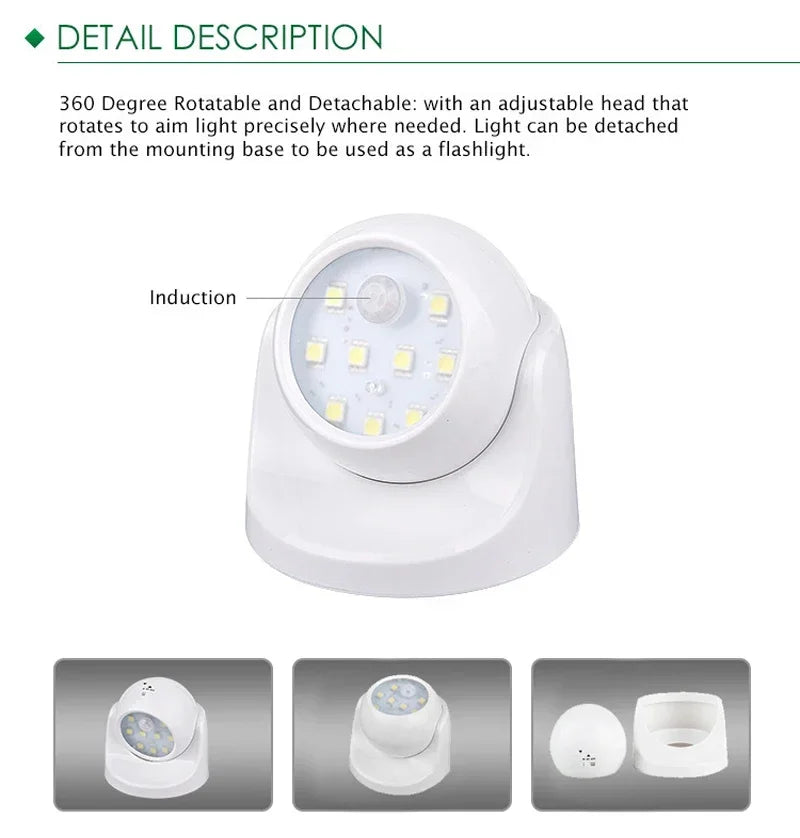 BrightGuard bright wireless motion sensor LED light, provides instant illumination for security & convenience.