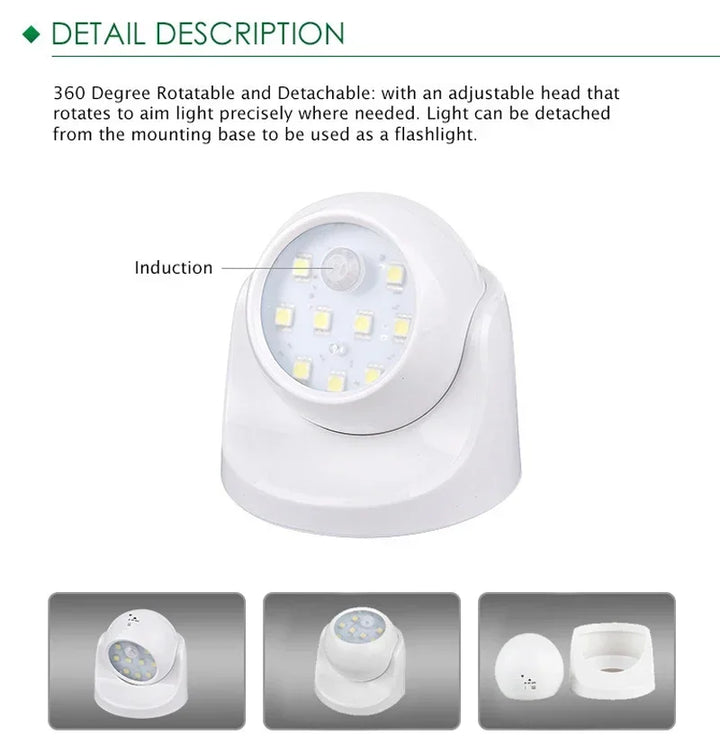 BrightGuard bright wireless motion sensor LED light, provides instant illumination for security & convenience.