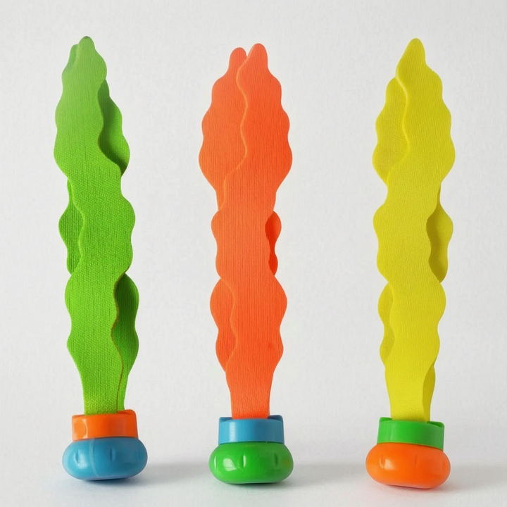 Ultimate brightly colored diving toy set for kids' summer pool parties and underwater adventures.