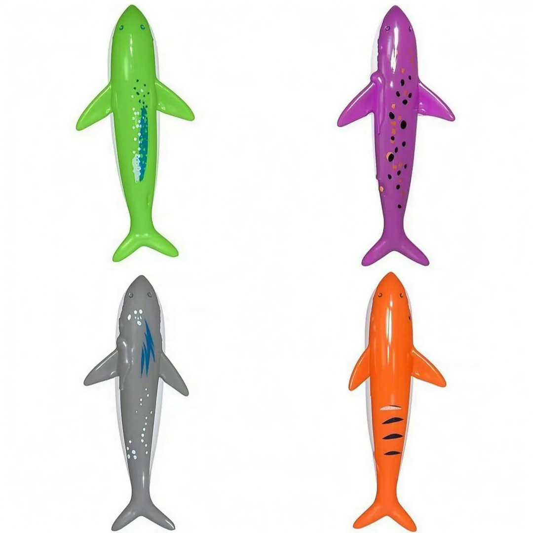 Fun brightly colored kids' pool diving toys, a perfect gift for summer water play & swim practice.