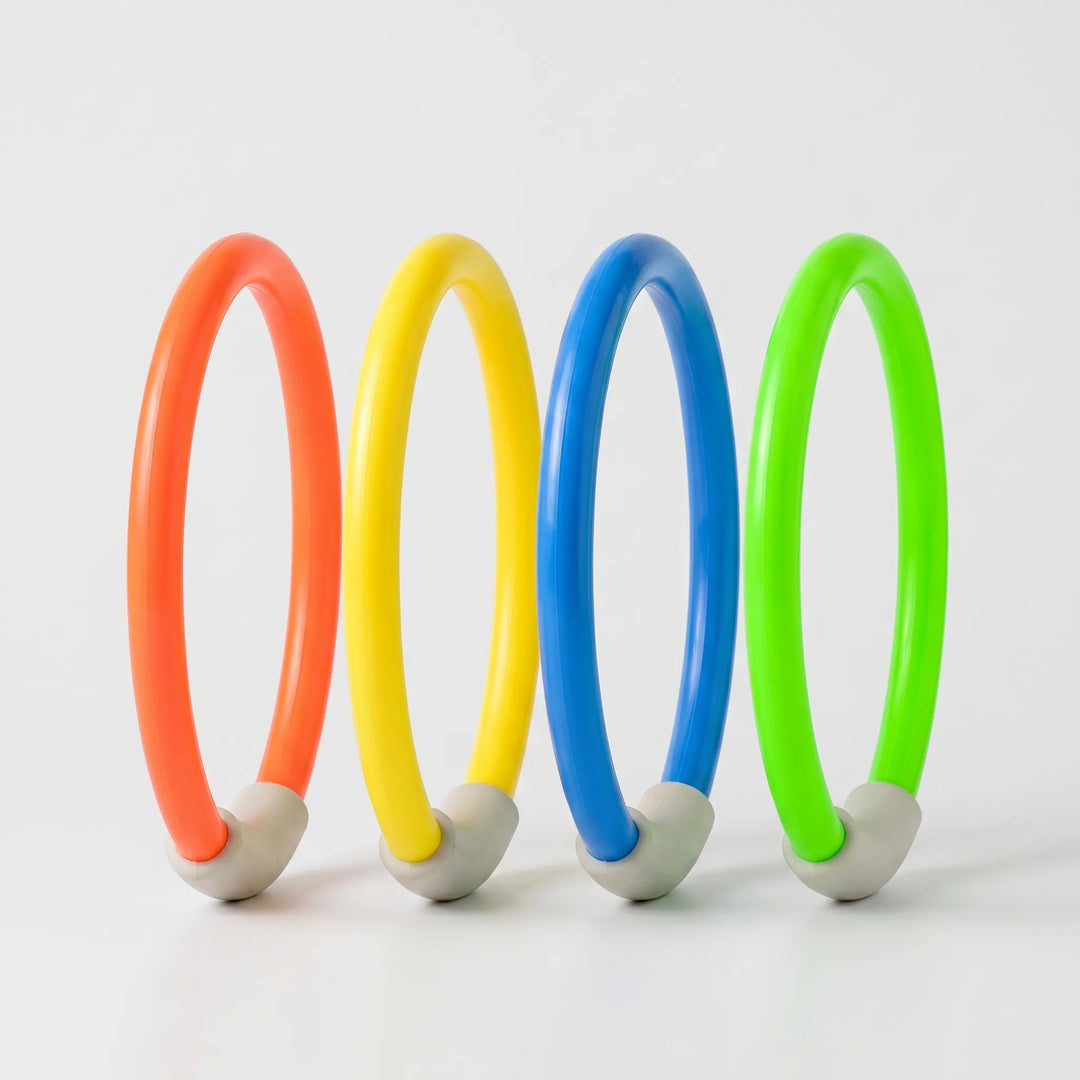 Kids' vibrant diving toys for pool games, enhancing swim practice & underwater fun.