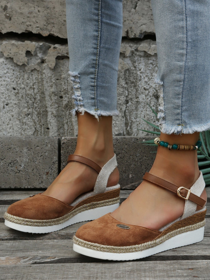 Brown Livia orthopaedic espadrilles for women, comfortable & stylish summer shoes with foot support.
