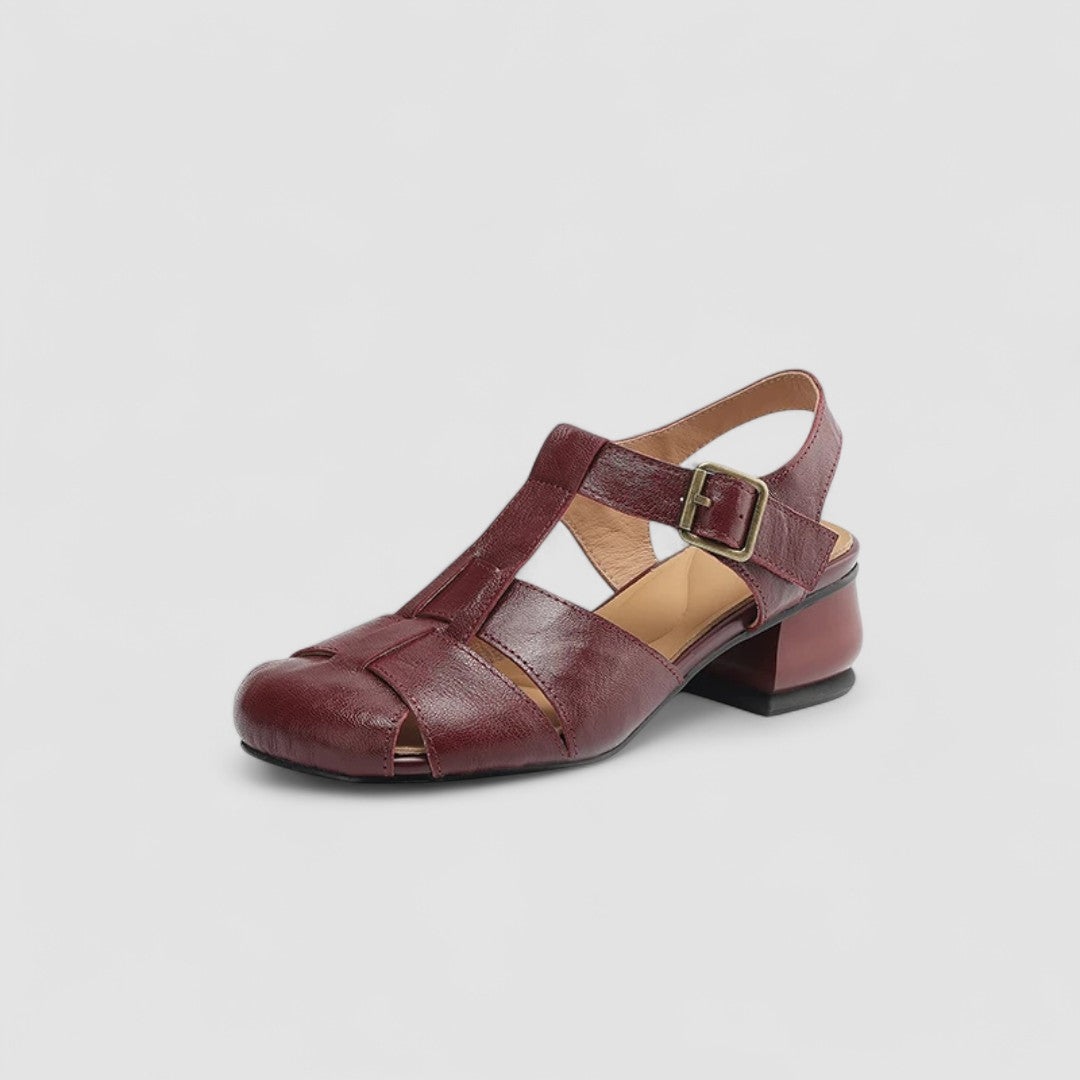 Black stylish Women's Orthopedic Mary Jane shoes, offering supportive comfort for casual everyday wear.