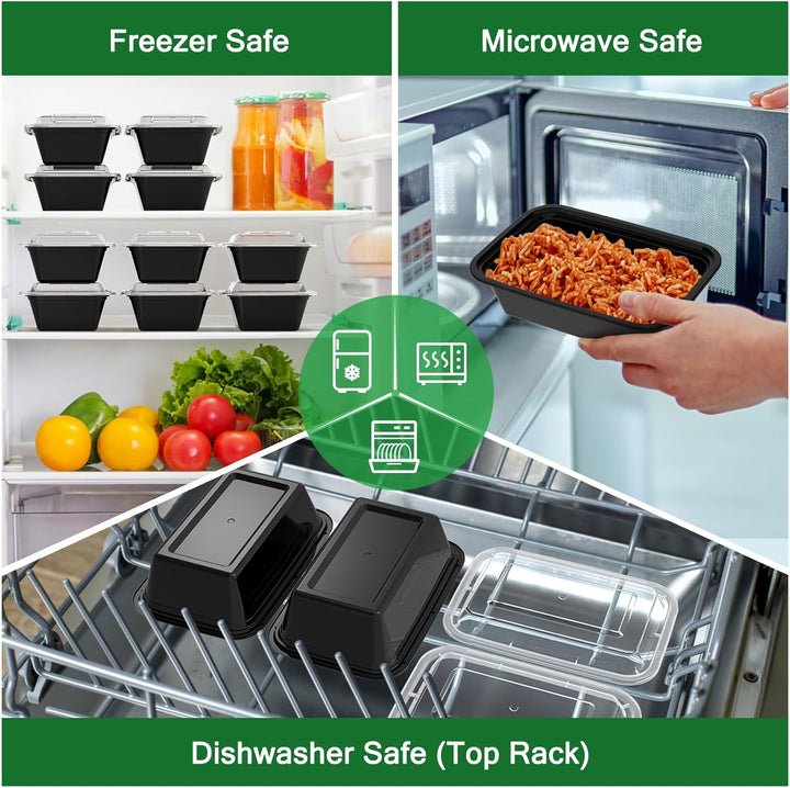 Convenient 50-pack of SealMate meal prep containers with airtight lids, perfect for lunchboxes