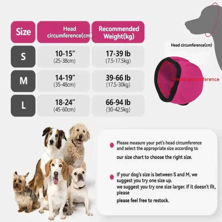 Calming dog earmuffs offering anxiety relief & noise reduction; essential pet ear protection for stressful situations.