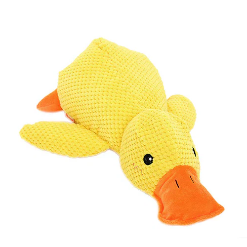 Calming Duck Dog Toy for anxiety relief & durable chewing. An enriching pet toy.