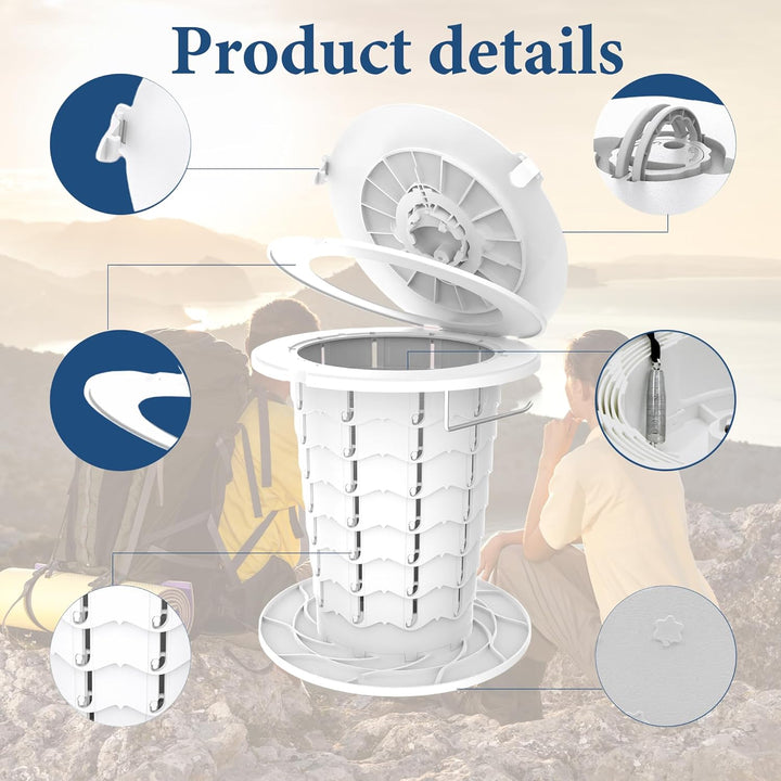 CampMate portable toilet with adjustable height, versatile for camping and boating