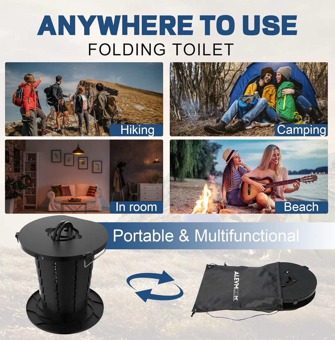 CampMate multi-use portable toilet, adjustable height, designed for camping and road trips