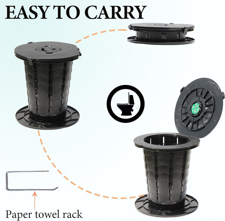 Unisex CampMate portable toilet, adjustable height, offering comfort and convenience outdoors