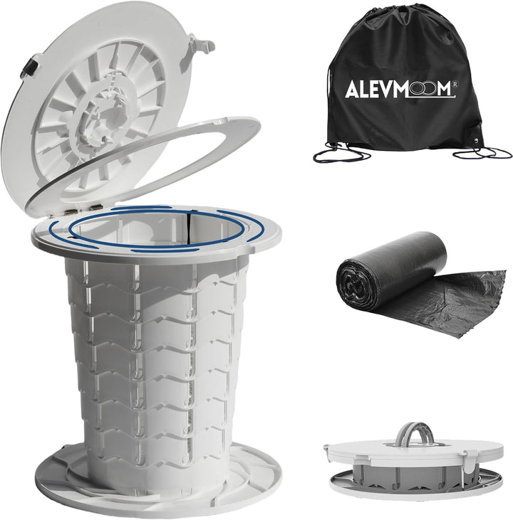 Durable CampMate portable toilet, adjustable height, perfect for camping and travel