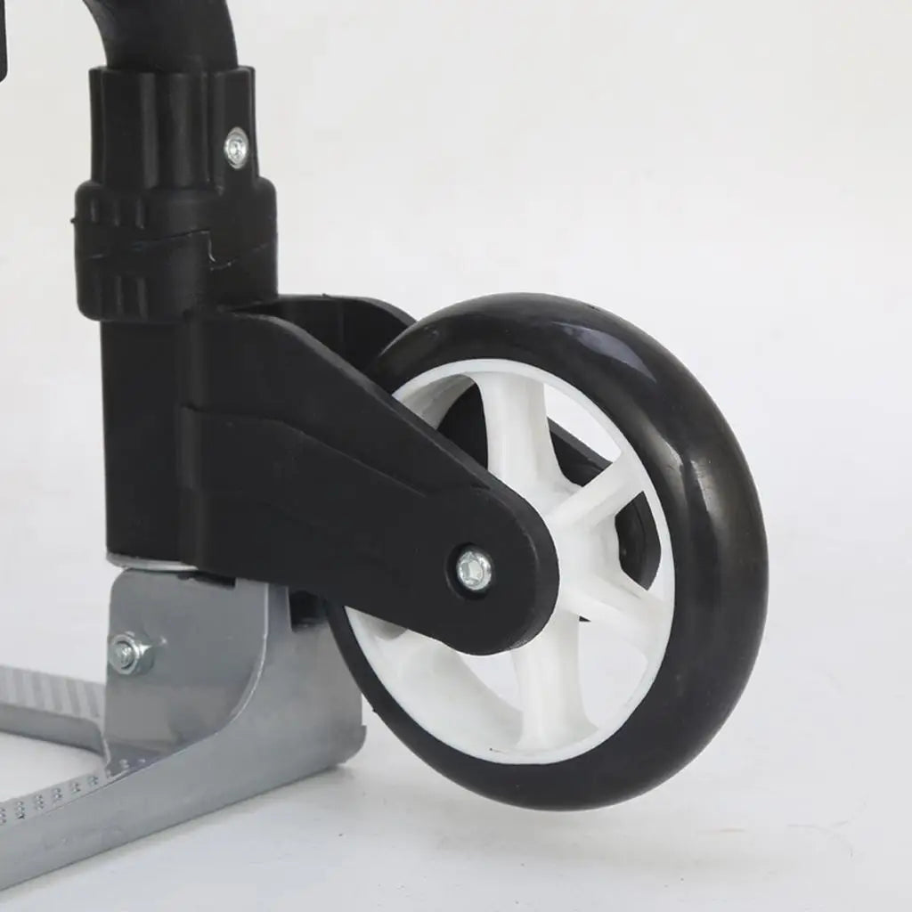 Ergonomic handle of the CargoMax folding trolley, designed for comfortable grip when moving heavy items