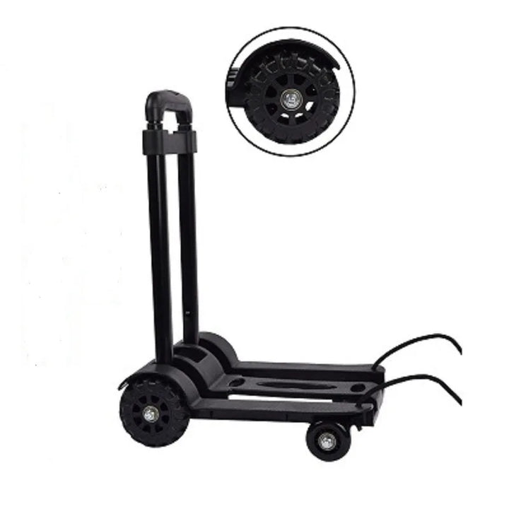 Portable utility cart, CarryFlex, with adjustable handle for easy moving and storage