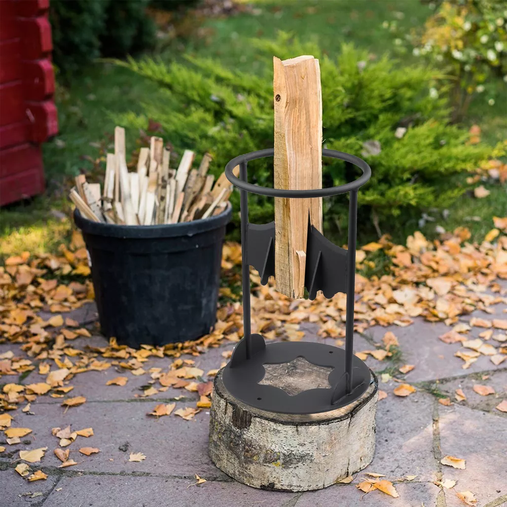 Robust kindling cracker, a cast iron wood splitter for safe and easy fire pit & fireplace kindling.