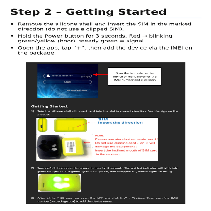 Cat GPS Tracker with blinking LED light, indicating active real-time pet location, enhancing feline safety day & night.