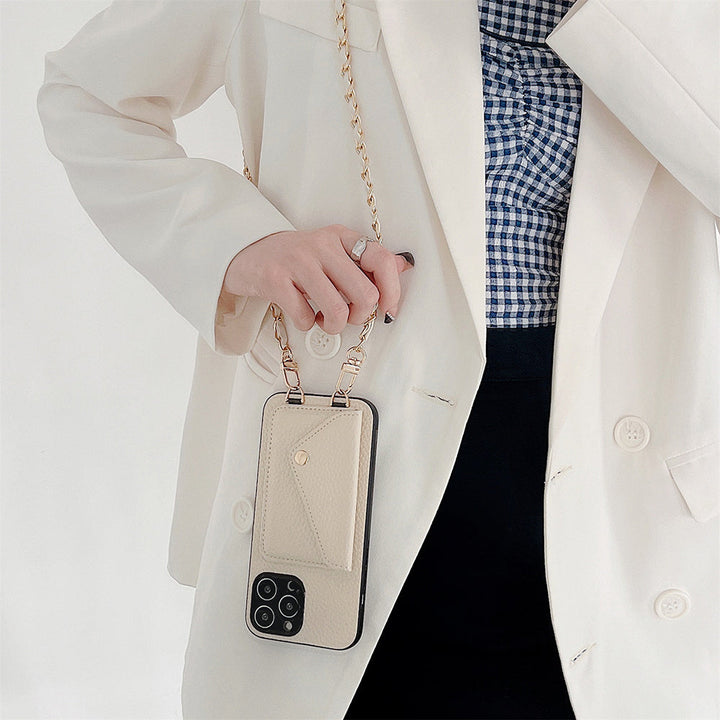 Celeste iPhone 11 protective wallet case. Elegant multi-color design with convenient card storage.