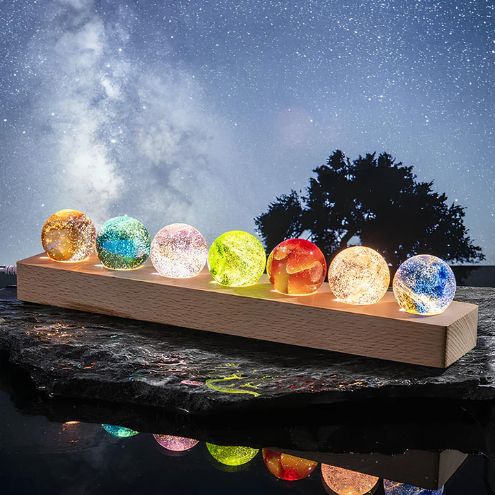 Lightning Lichtgevende Kosmische Kristallen Orb, detailed nebula within a crystal sphere