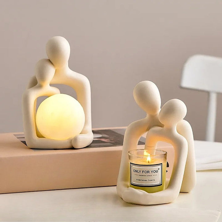 Ceramic LunaGlow mood light. Modern home decor accent for ambient lighting in living rooms or bedrooms.