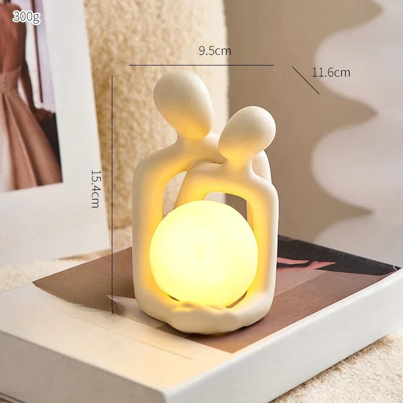 Unique LunaGlow ceramic decorative lamp. Perfect gift idea for modern home decor, enhancing bedroom or office ambiance.