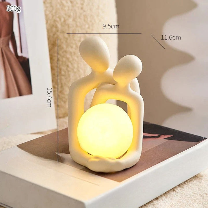 Unique LunaGlow ceramic decorative lamp. Perfect gift idea for modern home decor, enhancing bedroom or office ambiance.