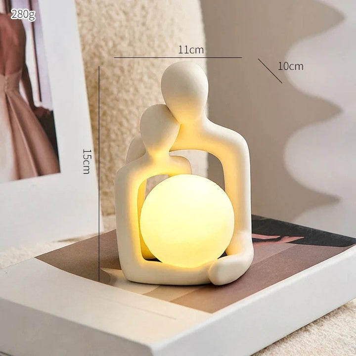 Elegant ceramic LunaGlow accent light. Modern home decor lamp, perfect for creating mood lighting in any room.