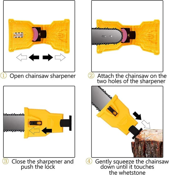 Precision chainsaw blade sharpener tool for fast, accurate chain restoration & maintenance.