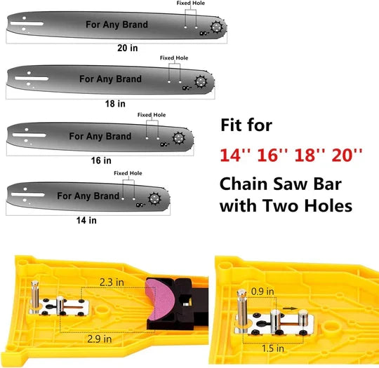 Compact & portable chainsaw chain sharpener kit, ideal for on-the-go blade maintenance.