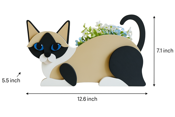 Bring charm to your garden with this whimsical cat-shaped planter, ideal for DIY outdoor decor.