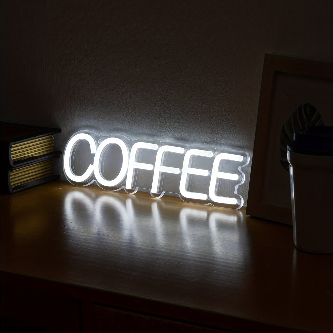 Decorative coffee cup LED night light, wall-mounted for stylish ambient lighting in any room. Home decor.