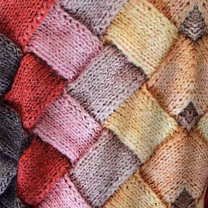 Colorful women's sweater, ideal for layering. Modern, cheerful knit top for comfortable everyday & casual style.