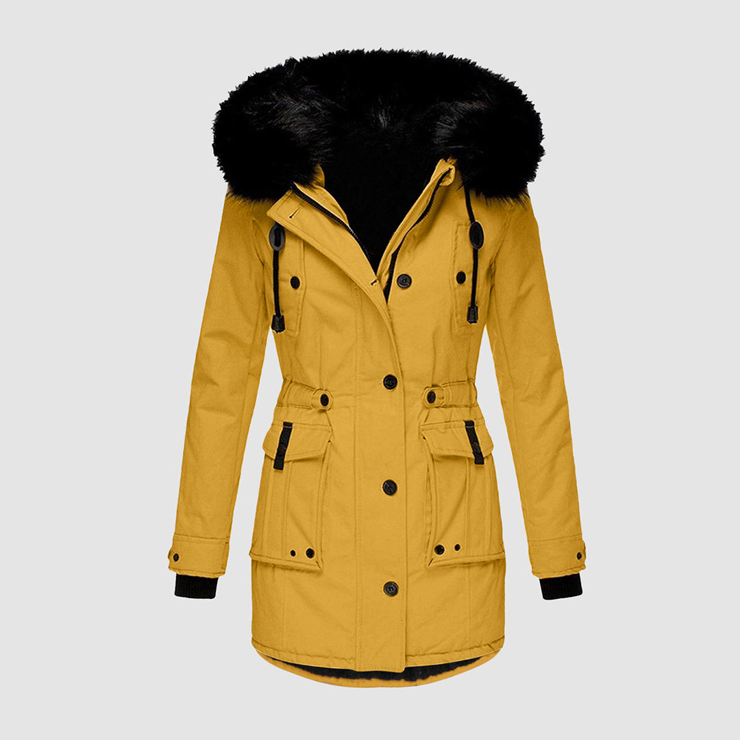 Stylish Valeria women's warm winter coat. Chic outerwear, perfect casual jacket for cold fall & winter seasons.