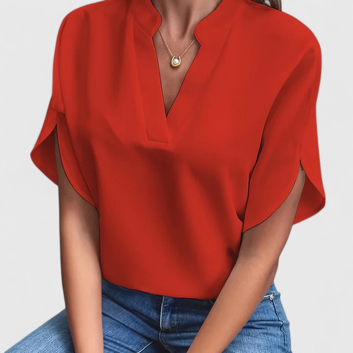 Everyday women's blouse offering chic style & comfort. Versatile top for spring fashion, elegant yet casual summer wear.