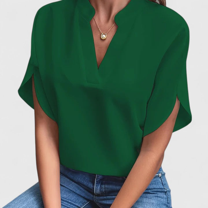 Women's elegant casual blouse. Chic, lightweight, and comfortable top for versatile spring and summer fashion.