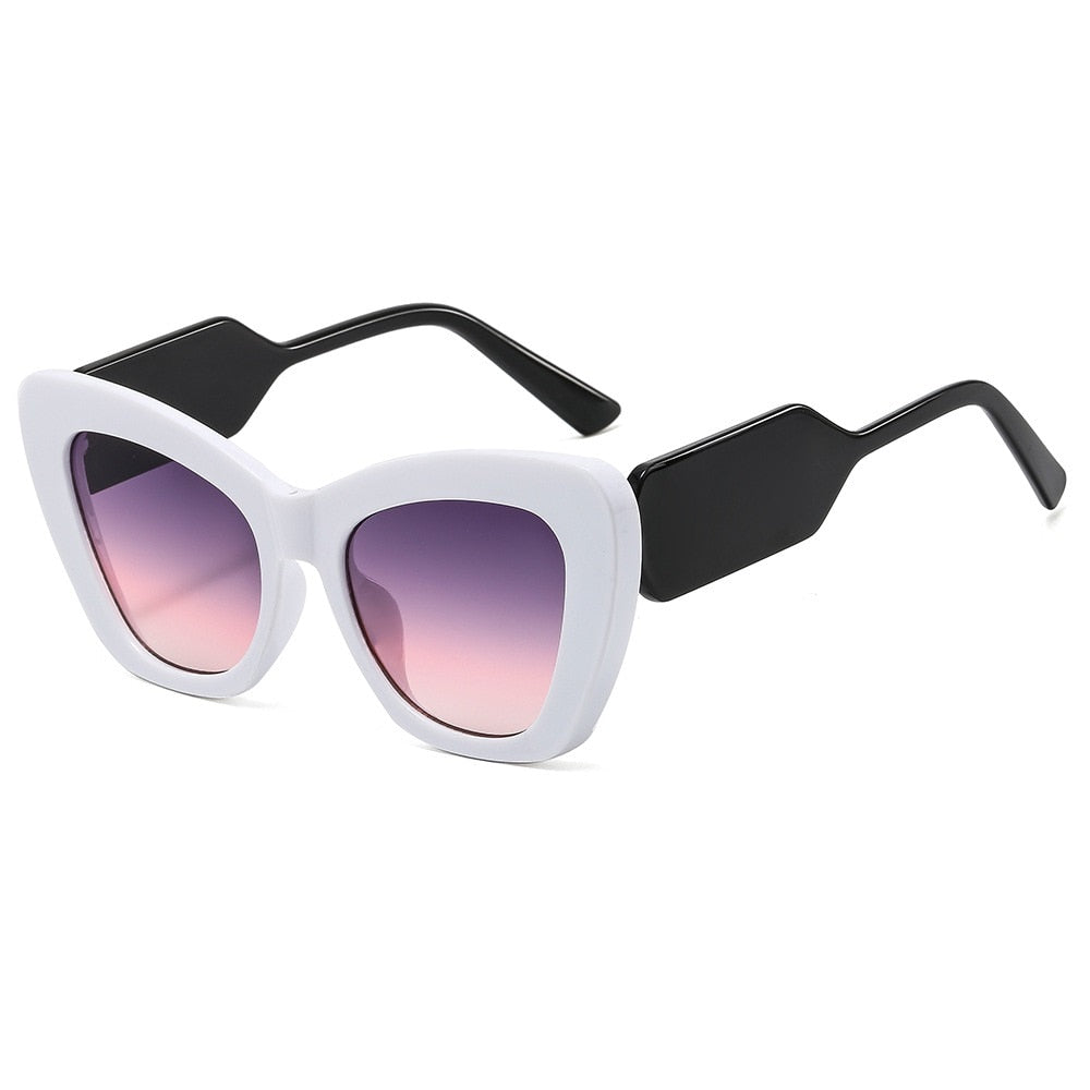 Fashionable women's cat eye sunglasses, a chic accessory with UV400 protection and gradient lenses.