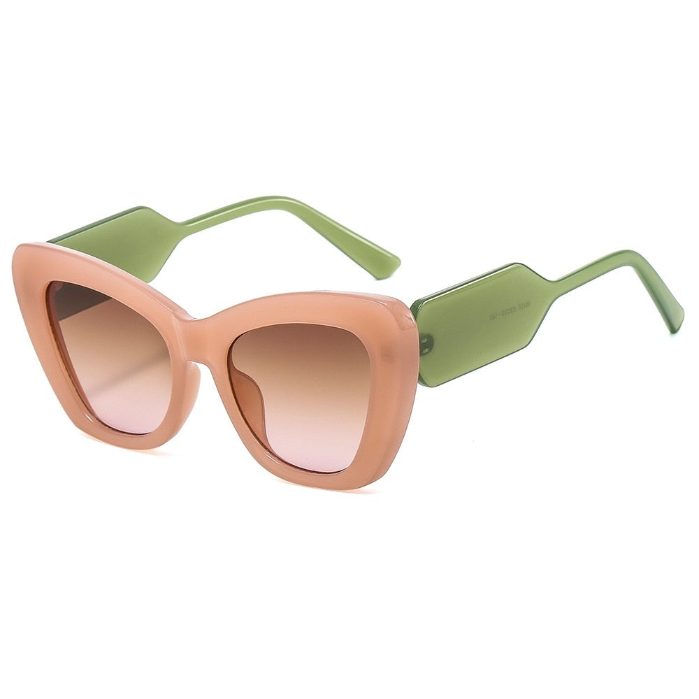 UV400 protected women's cat eye sunglasses with anti-glare polarized gradient lenses for optimal eye health.