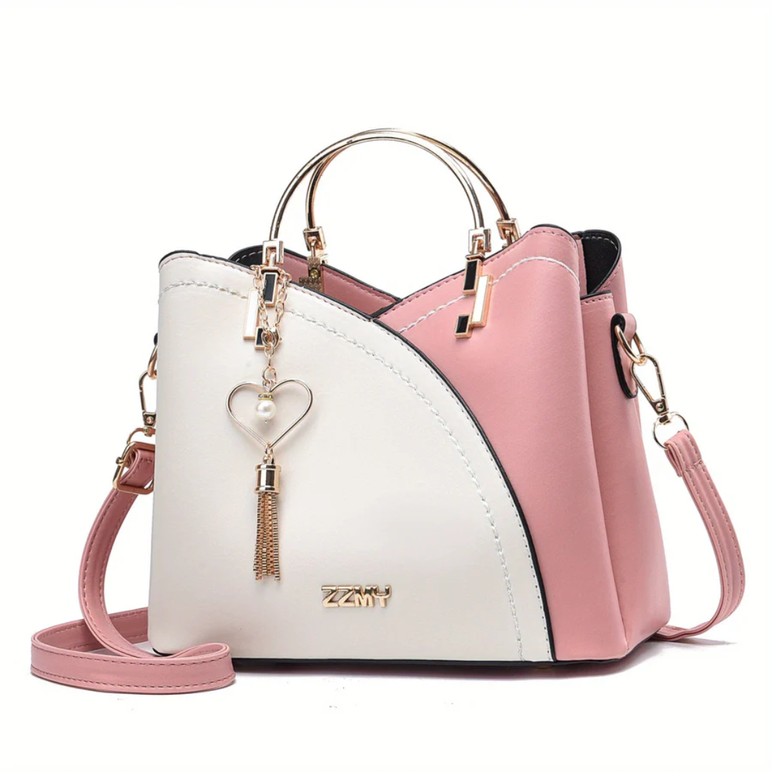 Casual chic women's everyday handbag. Versatile faux leather shoulder bag.