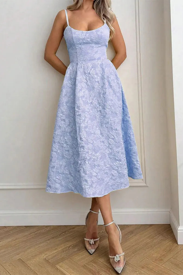 Women's elegant halter neck keyhole maxi dress, a chic and flattering sleeveless summer or evening gown.