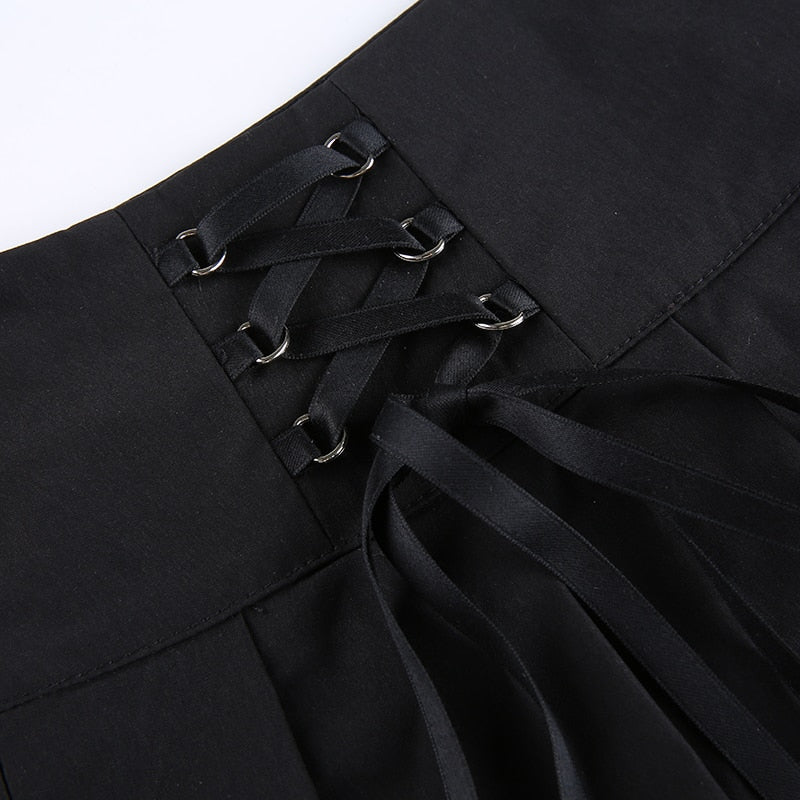 Elegant high-waist lace mini skirt. Women's chic aesthetic style, perfect for date night or party fashion.
