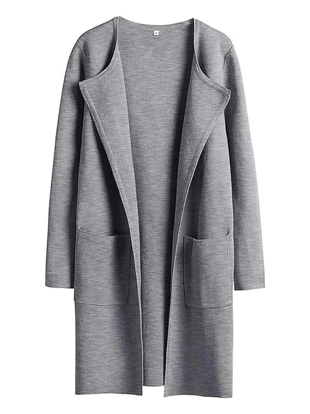 Stylish women's cardigan with lapel, an elegant and versatile outerwear piece.