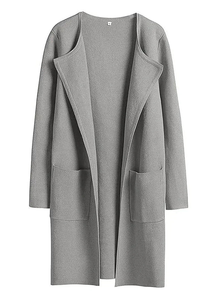 Elegant women's chic long sleeve cardigan, ideal for versatile autumn elegance.