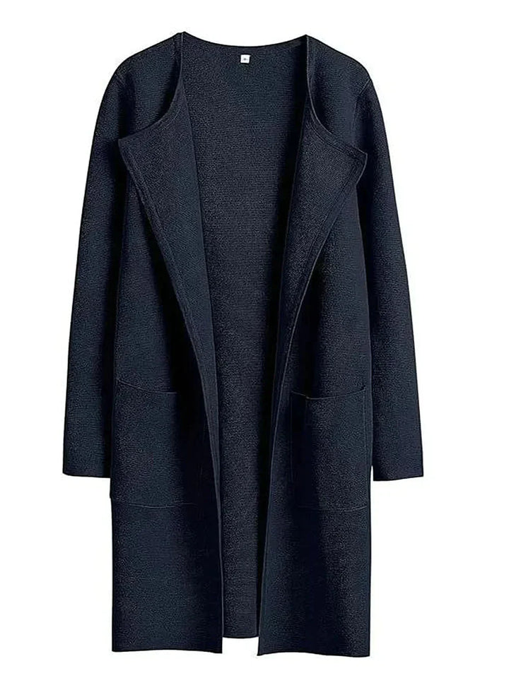 Chic women's comfortable knit cardigan, offering timeless style for all seasons.