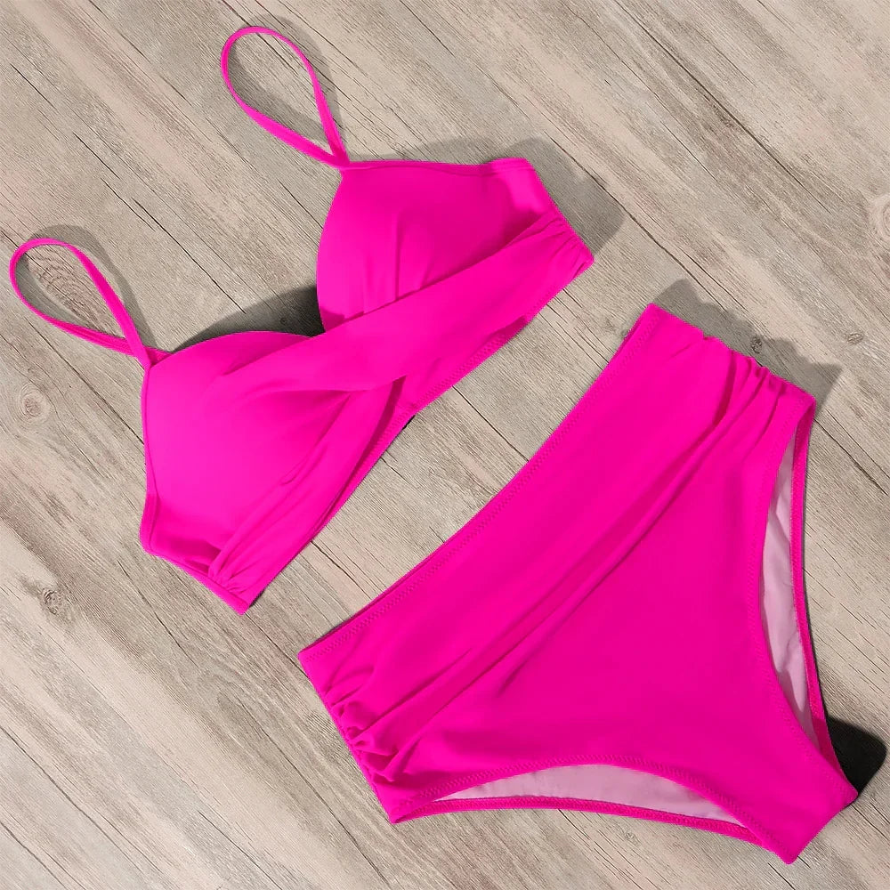 Women's comfortable quick-dry Mila bikini set. Stylish summer swimwear for beach & pool.