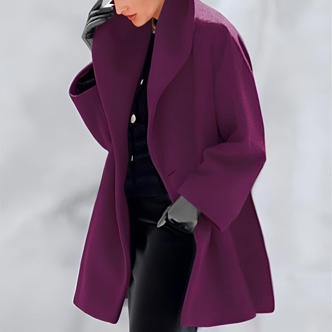 Comfortable women's oversized long coat. Versatile outerwear for a chic, timeless look, perfect as a fall jacket or winter coat.