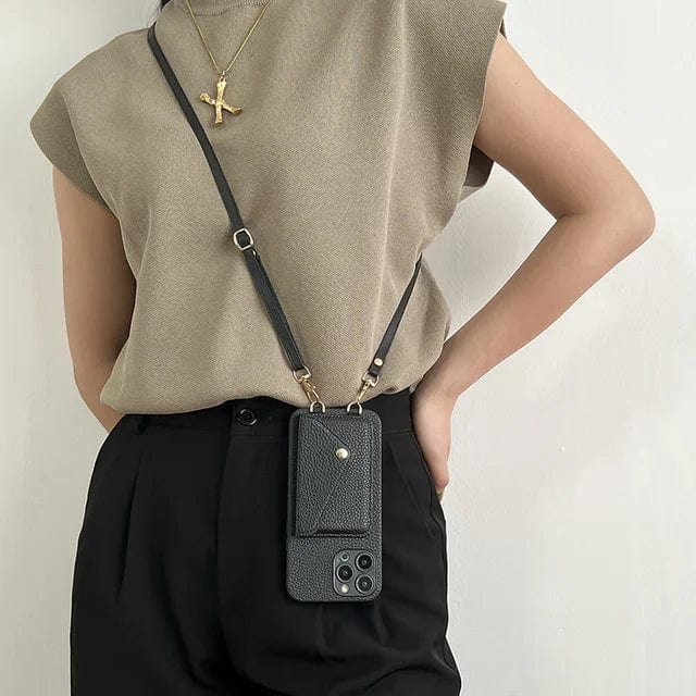 Elegant women's phone bag, functions as a wallet and crossbody for holding essentials.