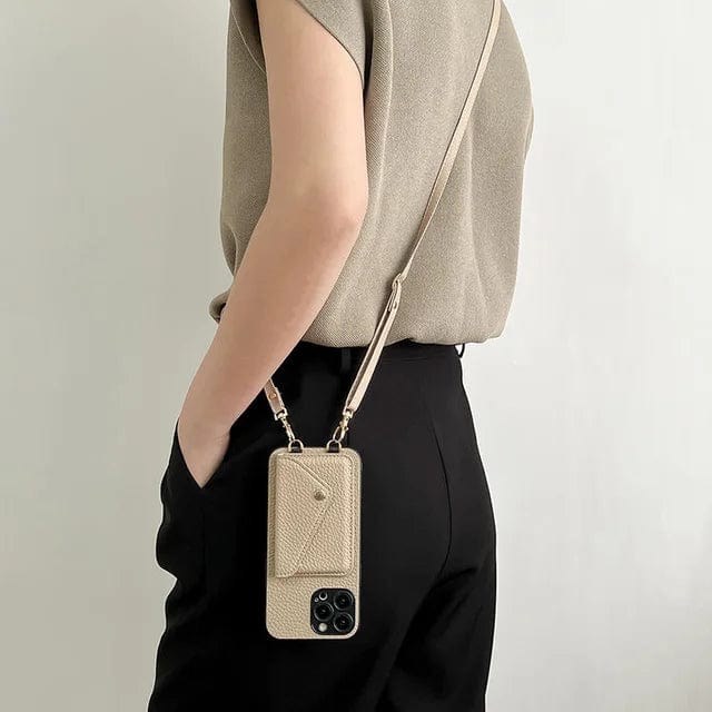 Fashionable women's crossbody phone bag, doubling as a card holder and everyday wallet.